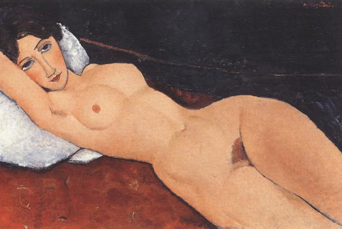 Amedeo Modigliani Reclining Nude on a Red Couch (mk39)